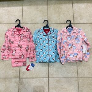 Lot of 3 NWT! Pajamas Sets XS 4/5 Girls